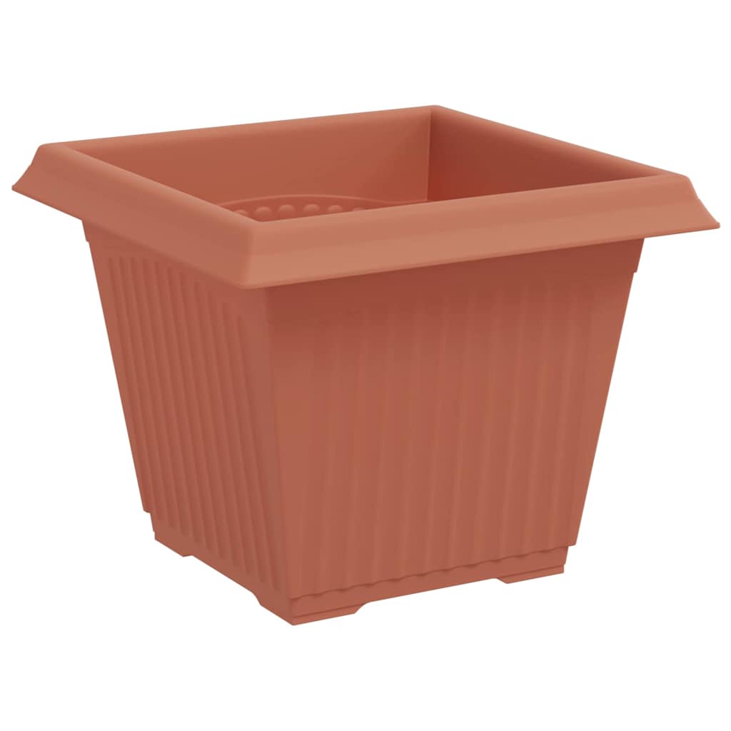 Blumentöpfe 6 pcs Ziegelrot 20 x 20 x 16 cm Kunststoff