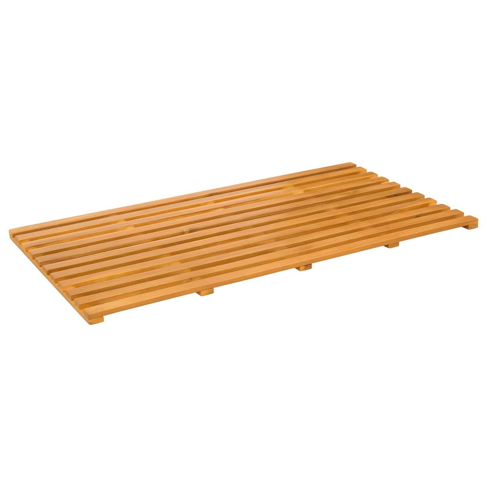 Badematte Uni Braun 56 x 37 x 2,5 cm Massives Akazienholz