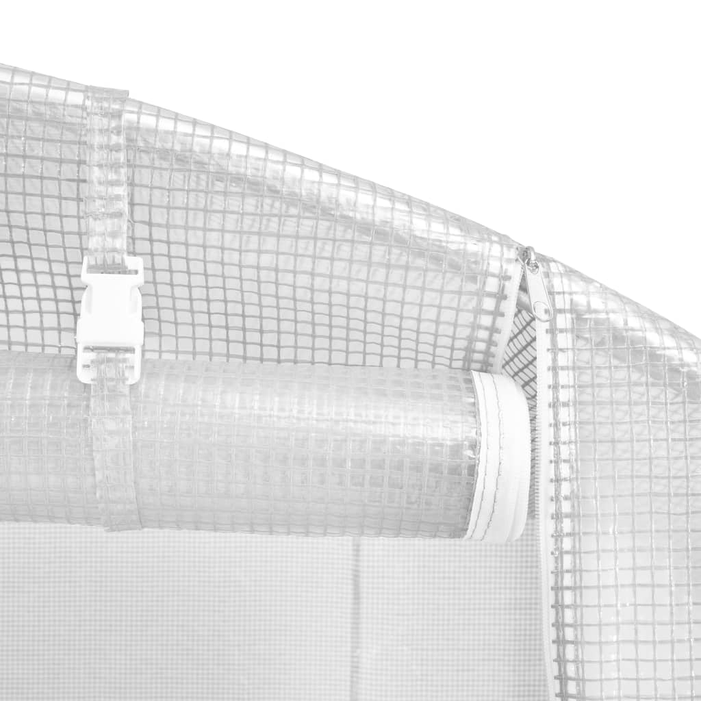 Gewächshaus mit Stahlrahmen Grün 48 m² 16x3x2 m