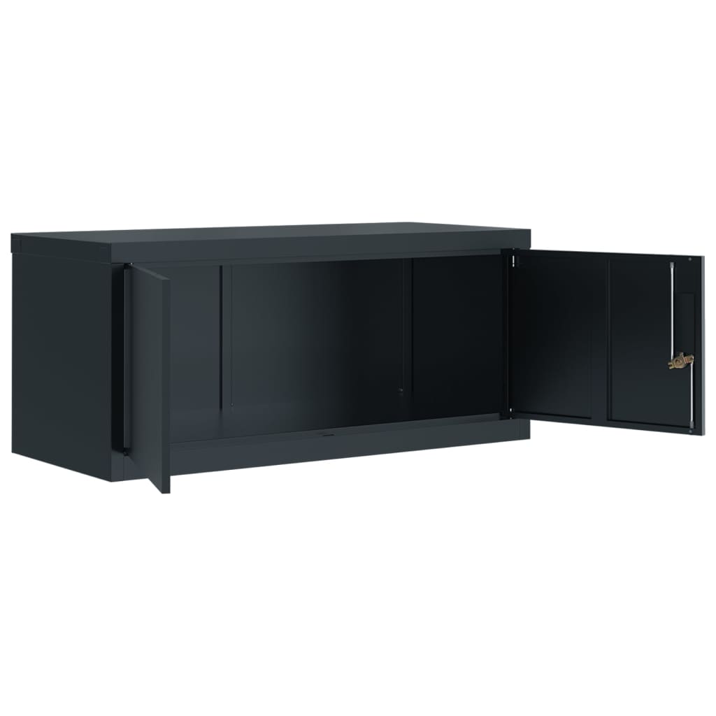 Aktenschrank Weiß 90x40x110 cm Stahl