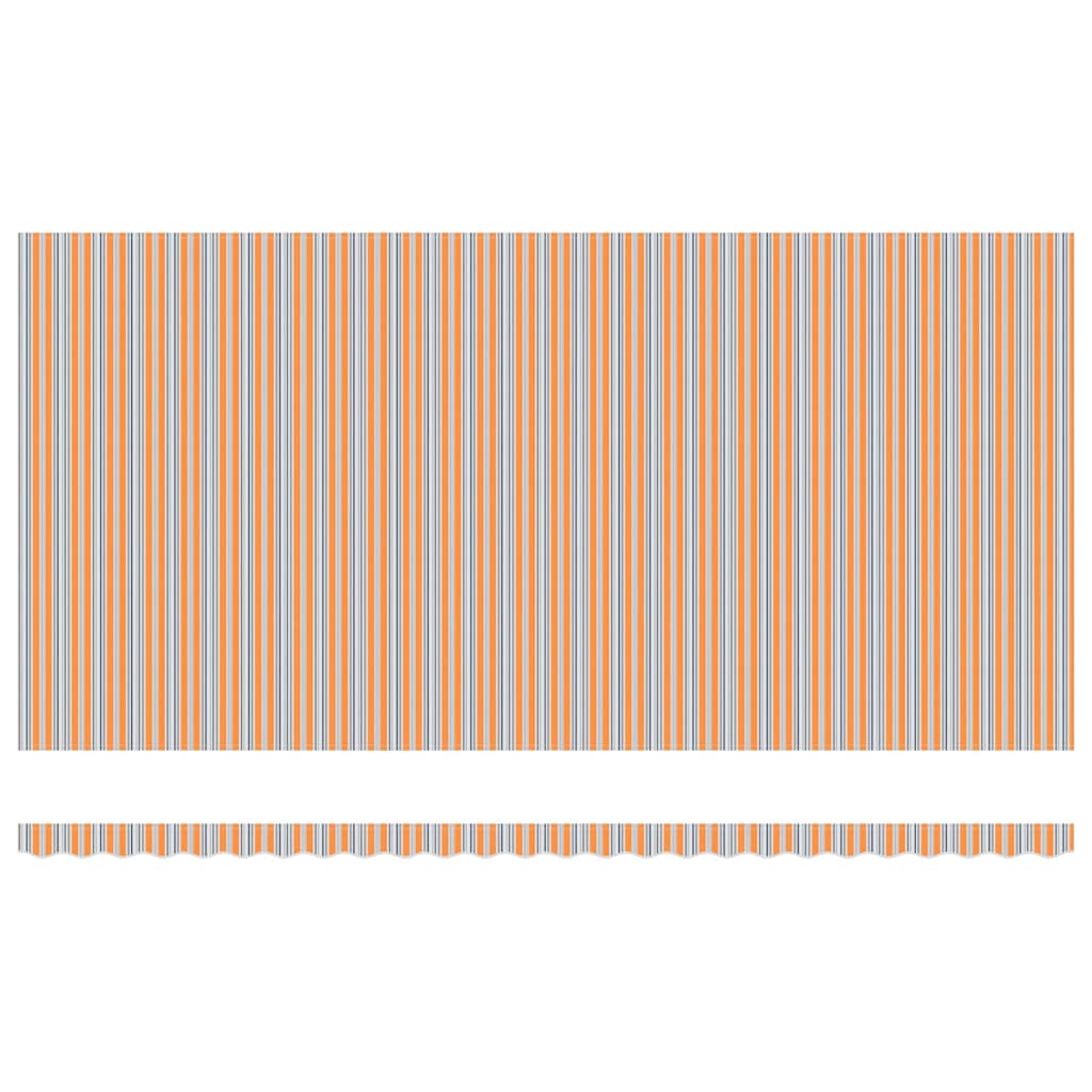 Markise Manuell Einziehbar mit LED 300x250 cm Blau und Weiß