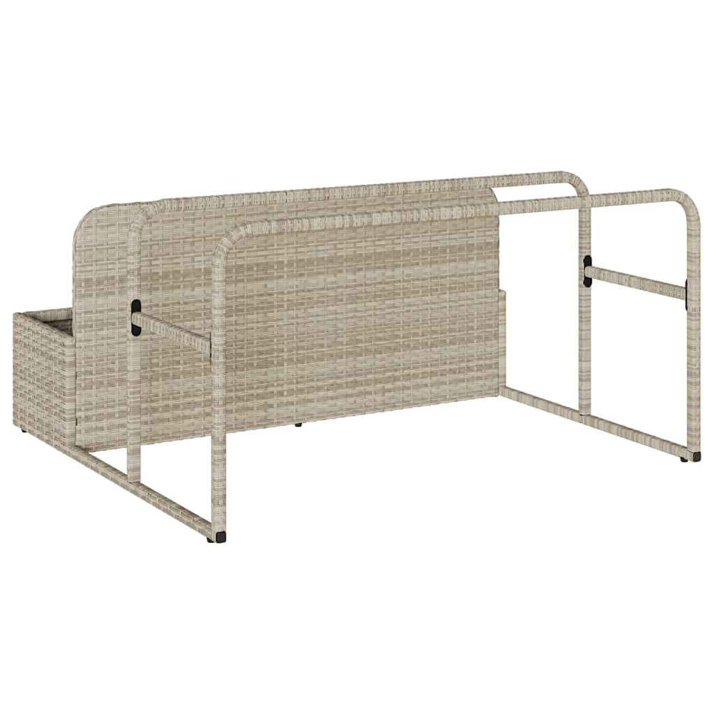 Pool Aufbewahrungsbehälter Schwarz 110x100x57 cm Poly Rattan