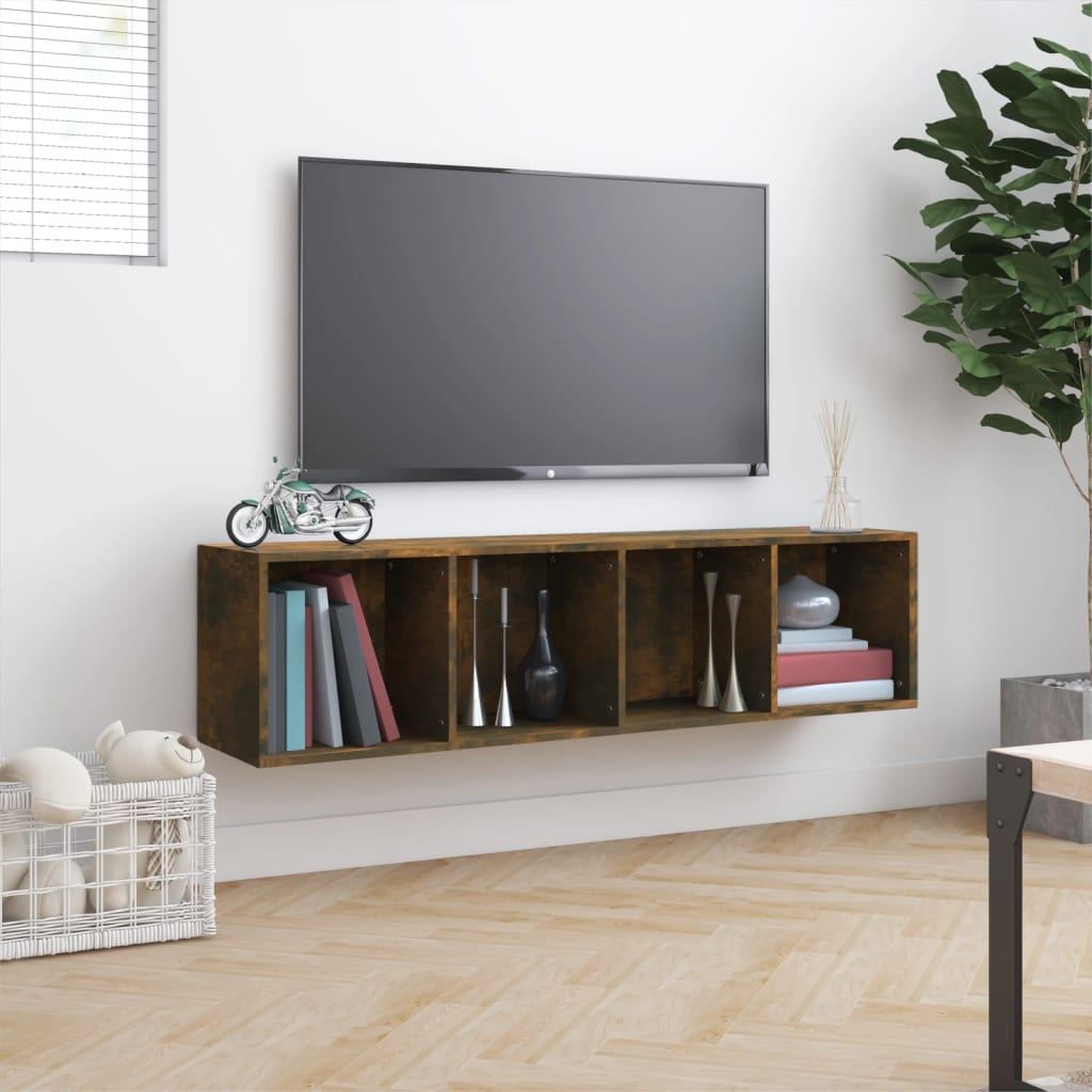 Bücherregal/TV-Schrank Weiß 143×30×36 cm