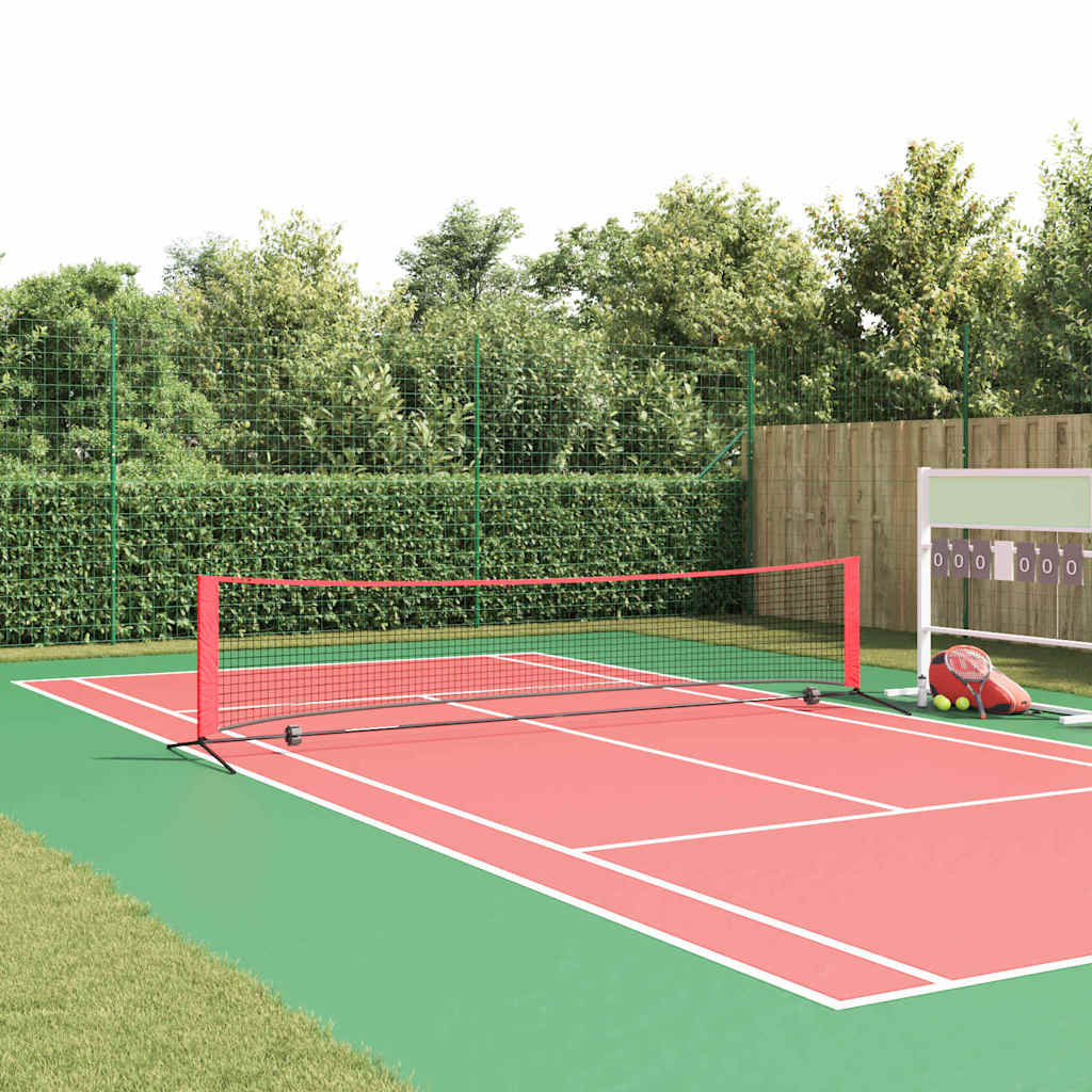 Tennisnetz Schwarz und Rot 301 x 90.5 x 87 cm Polyester