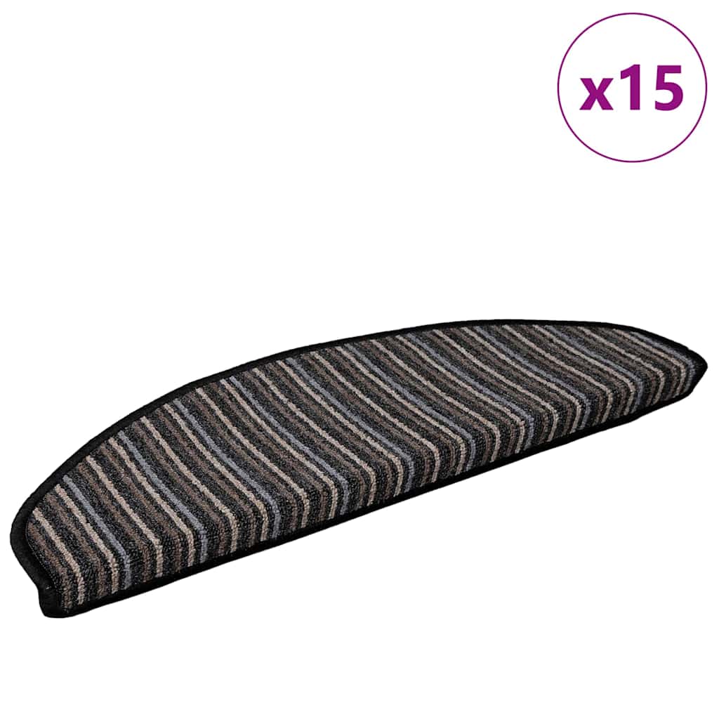 Selbstklebende Treppenschoner 15 pcs Anthrazit 56 x 17 x 3 cm