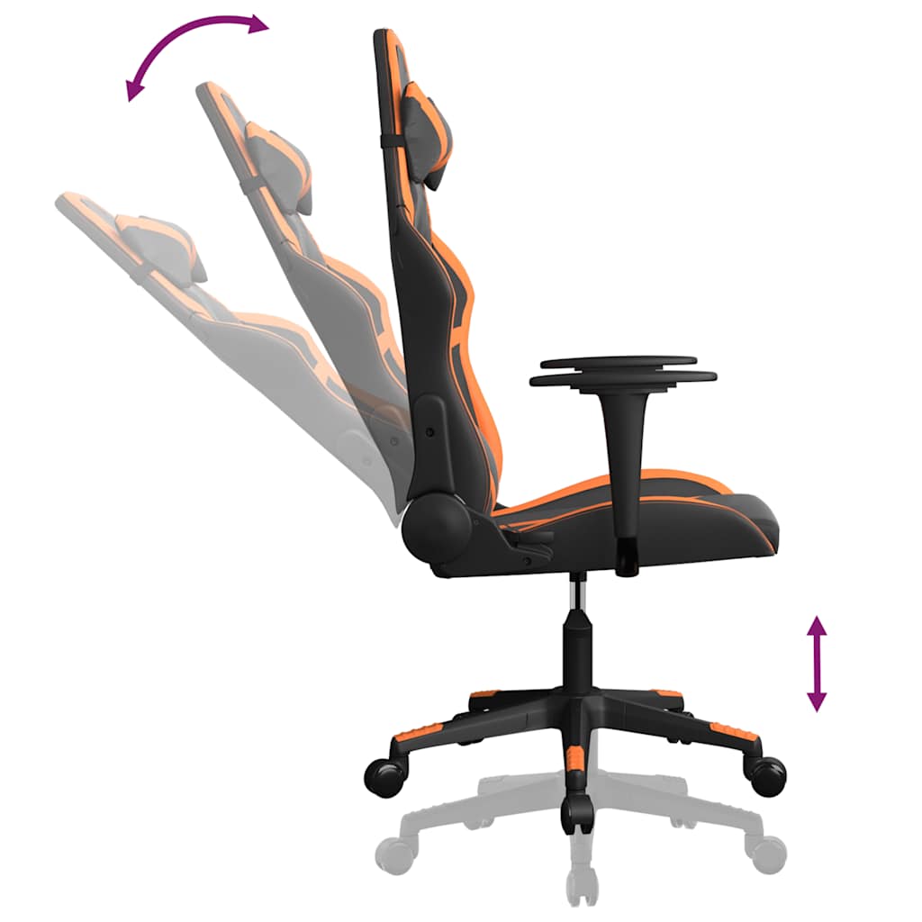 Gaming-Stuhl mit Massagefunktion Schwarz und Grün Kunstleder