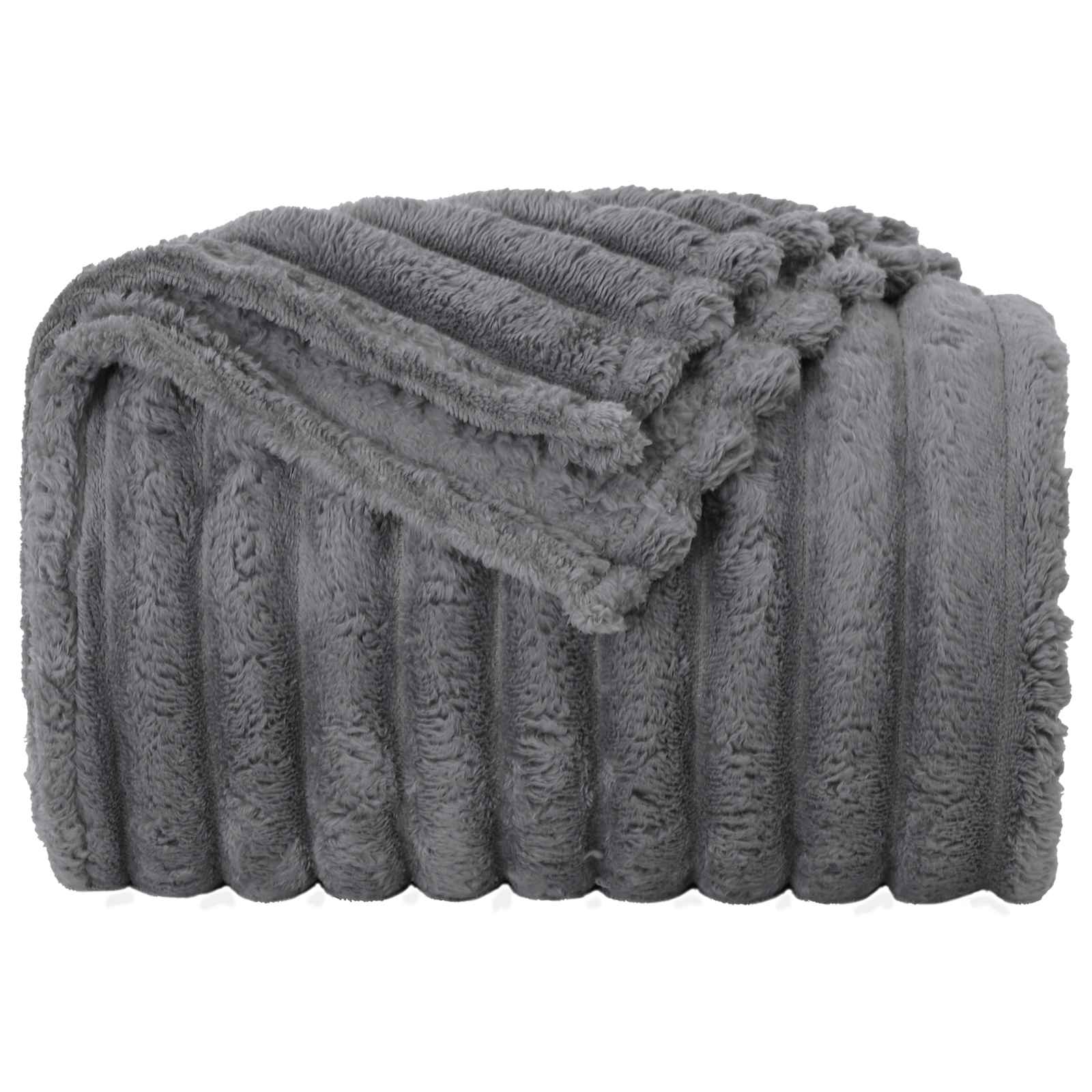 Überwurfdecke Beige 150 x 130 cm Fleece