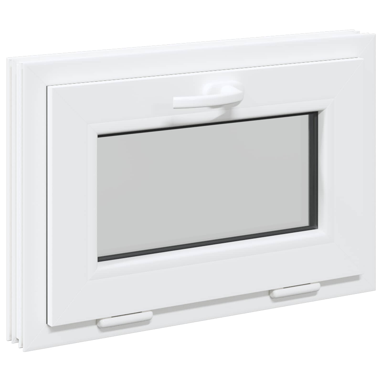 Kellerfenster RISOR 60 x 40 cm PVC und Glas Weiß