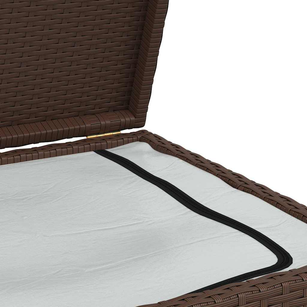 Garten-Auflagenbox Schwarz 120x50x60 cm Poly Rattan