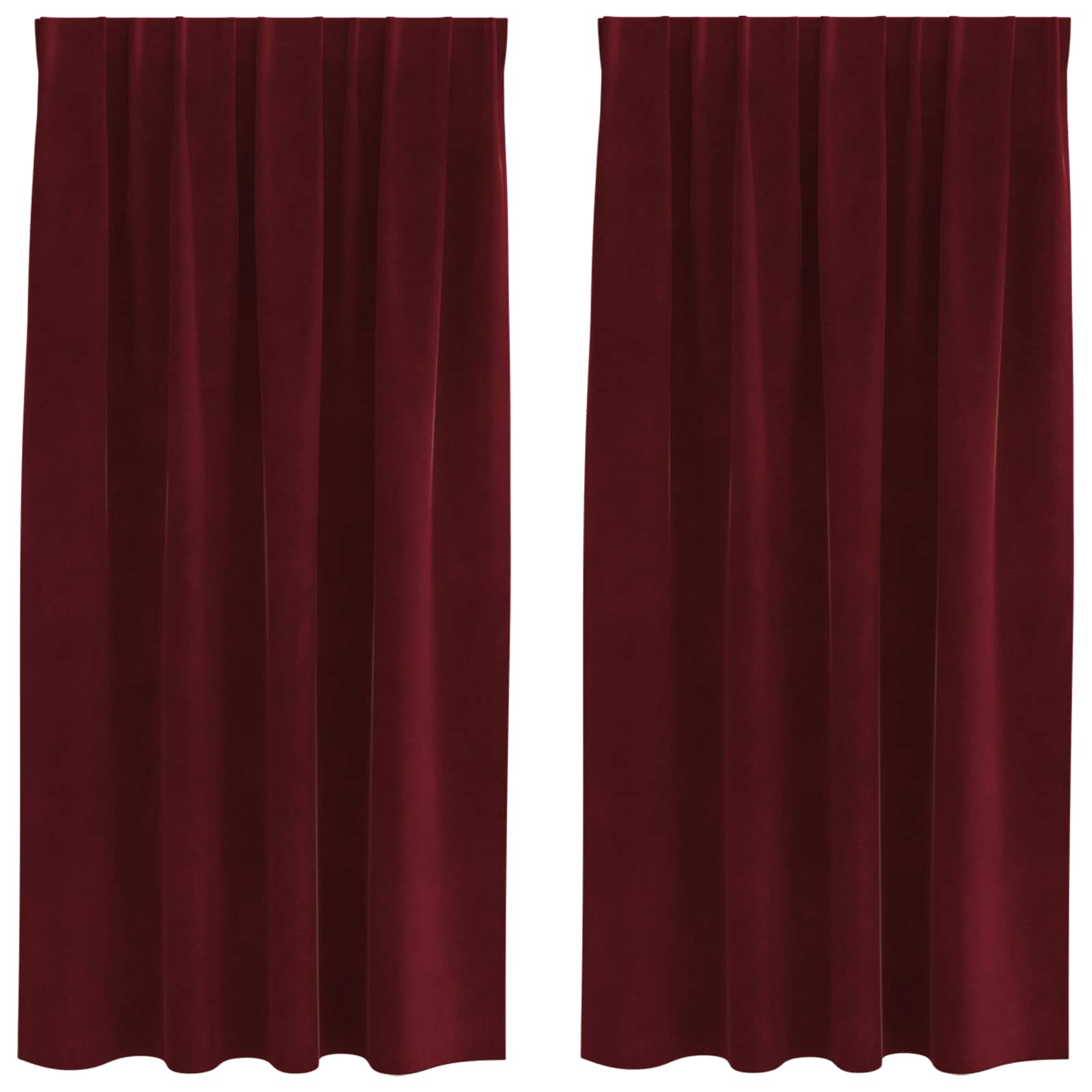 Verdunkelungsvorhänge 2 pcs Schwarz 140 x 140 cm Samt