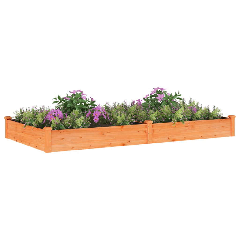 Hochbeet mit Einsatz Grau 120x45x25 cm Massivholz Tanne