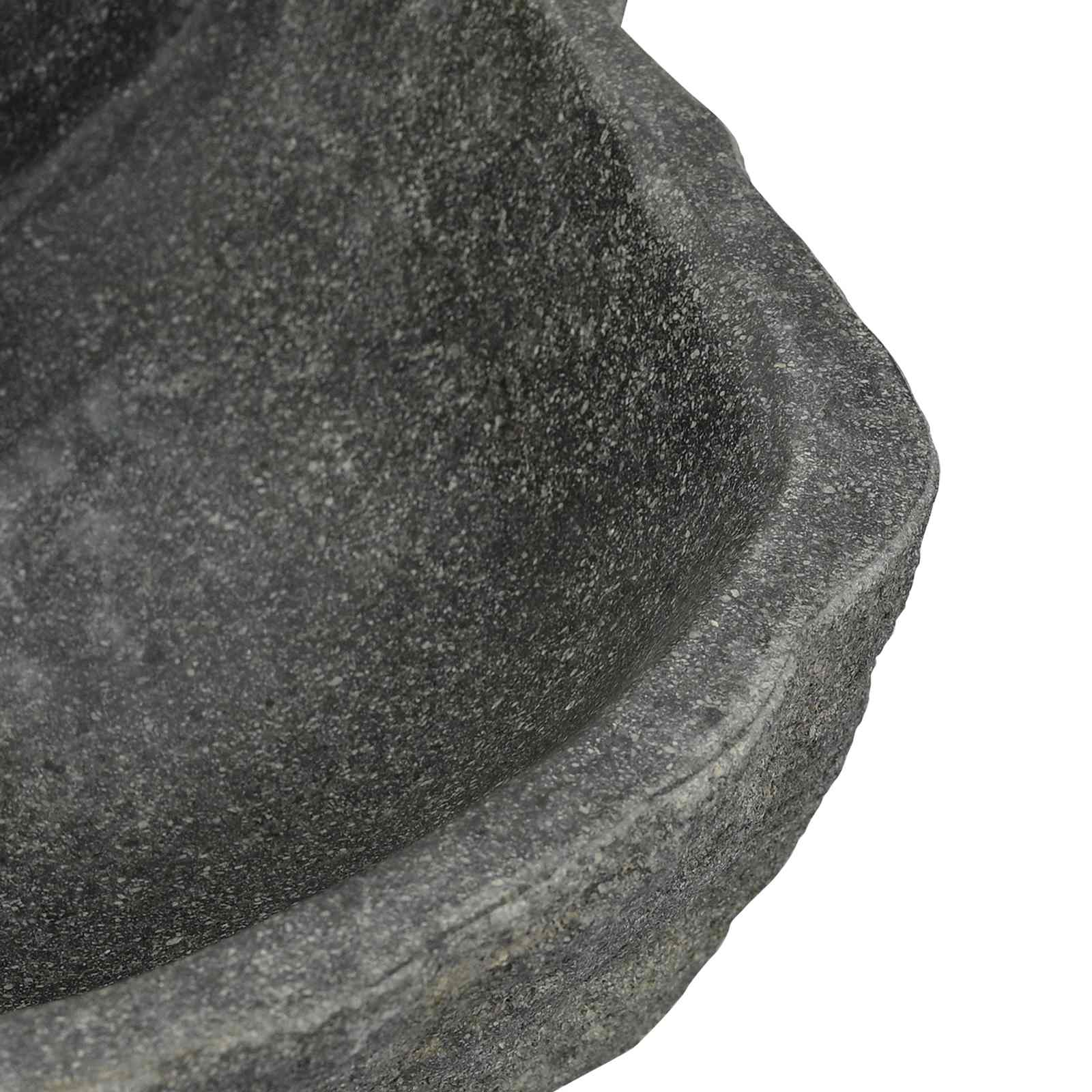 Wandmontiertes Waschbecken Grau 37 x 30 x 12 cm Flussstein