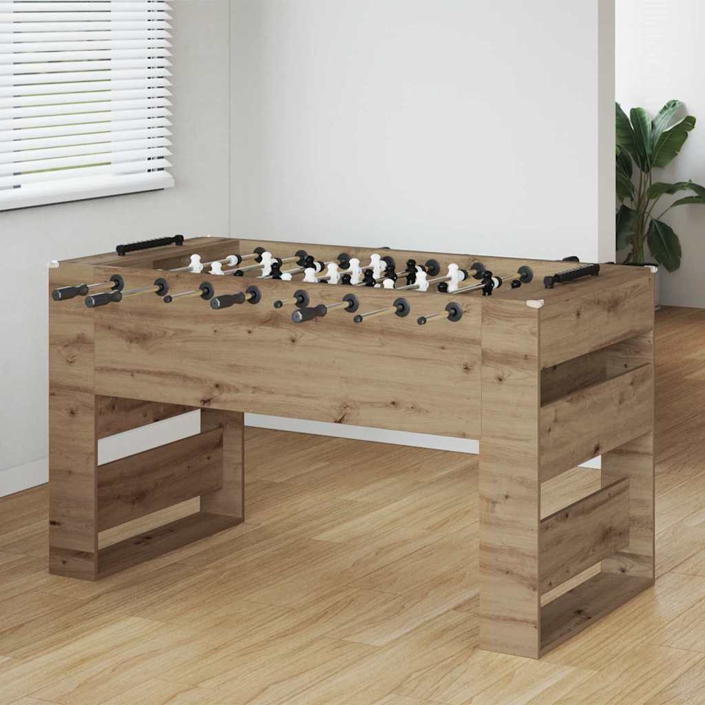 Tischfußballtisch Weiß 146,5 x 74 x 85 cm Holzwerkstoff