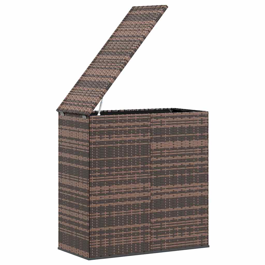 Garten-Kissenbox PE Rattan 100x49x103,5 cm Schwarz