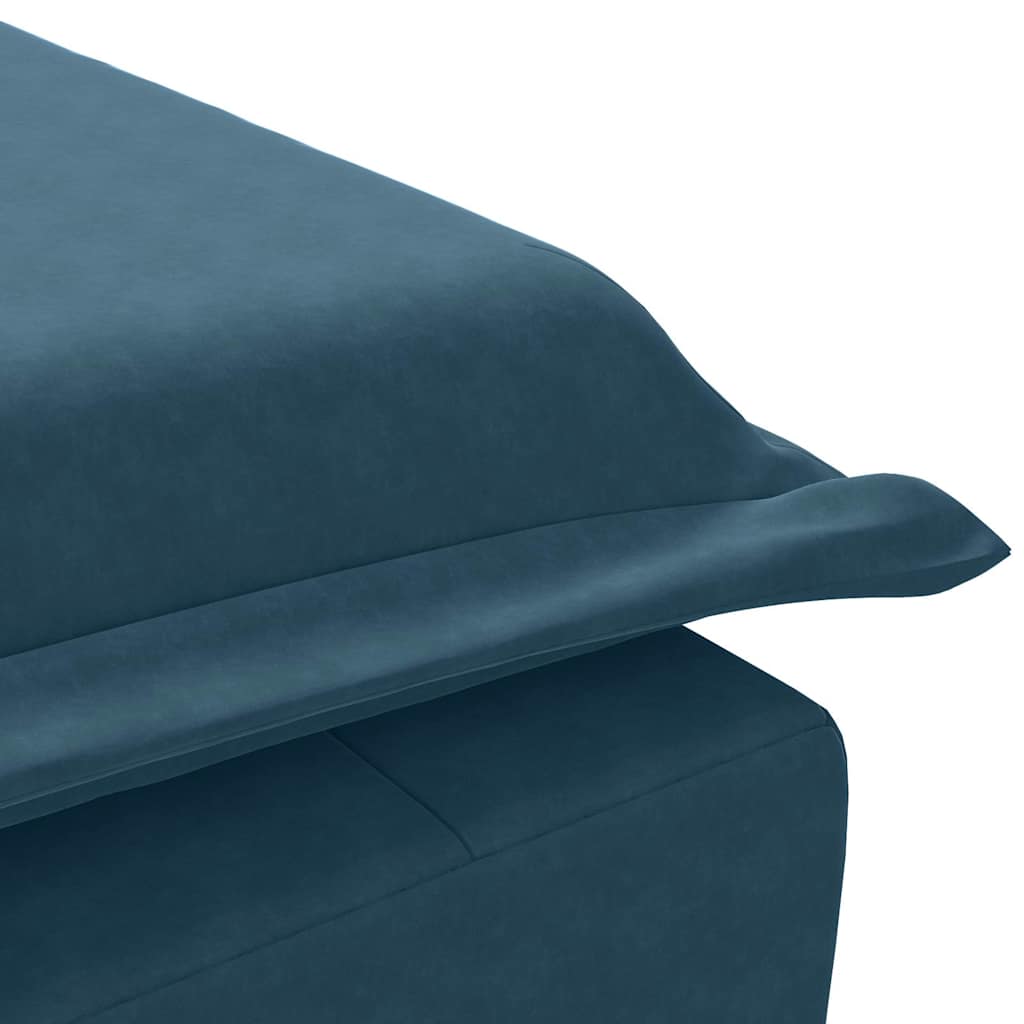 Massage-Chaiselongue mit Nackenrolle Hellgrau Samt
