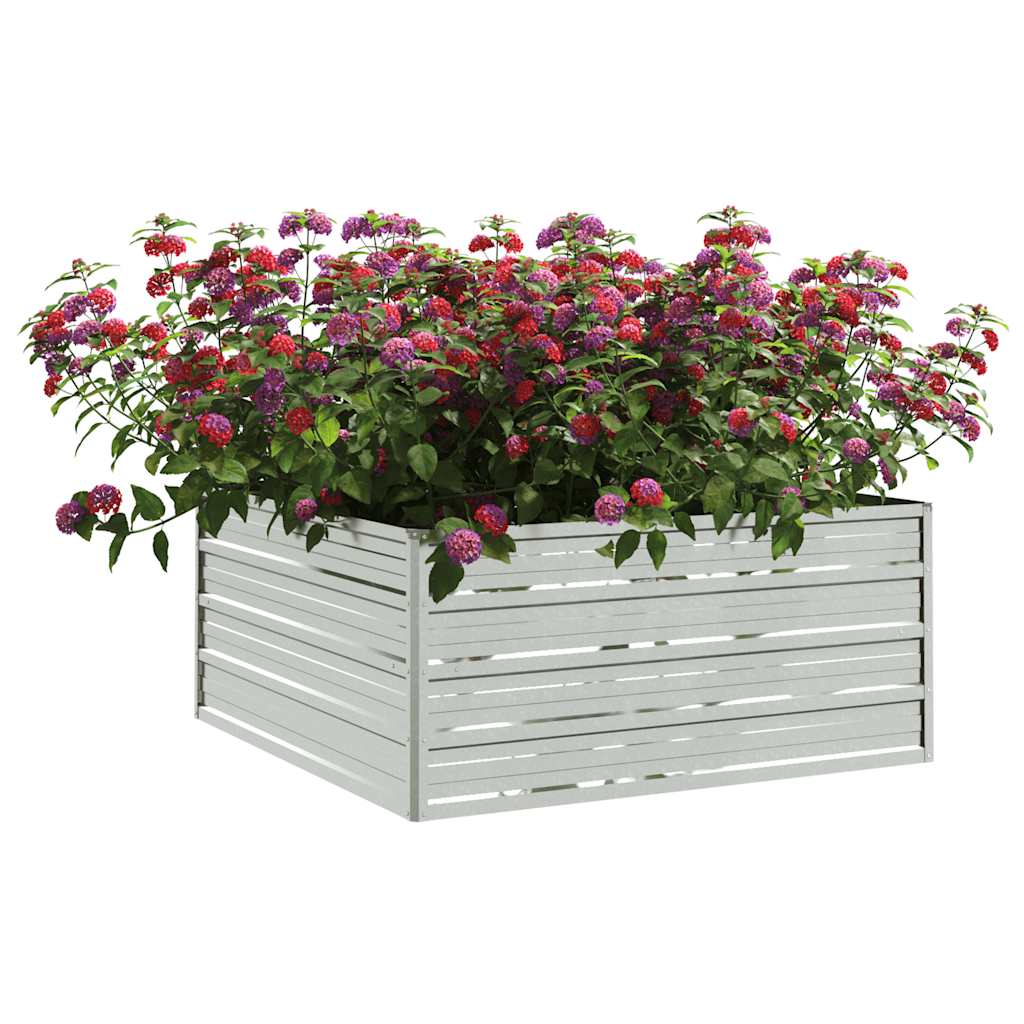 Garten-Hochbeet 160x80x77 cm Verzinkter Stahl Silbern
