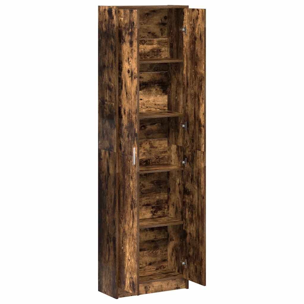 Kleiderschrank mit Regal Schwarz Eichen-Optik 55 x 25 x 189 cm