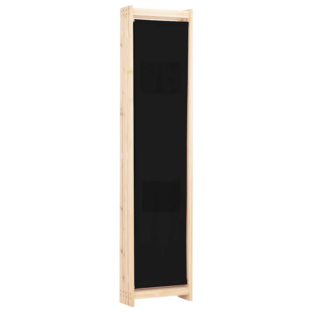 5-teiliger Raumteiler Creme 200 x 170 x 4 cm Stoff