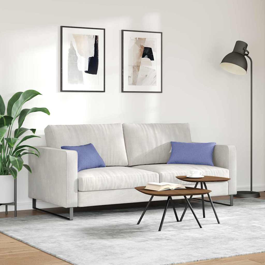 Sofakissen 2 pcs Hellgrau 50 x 30 cm Stoff