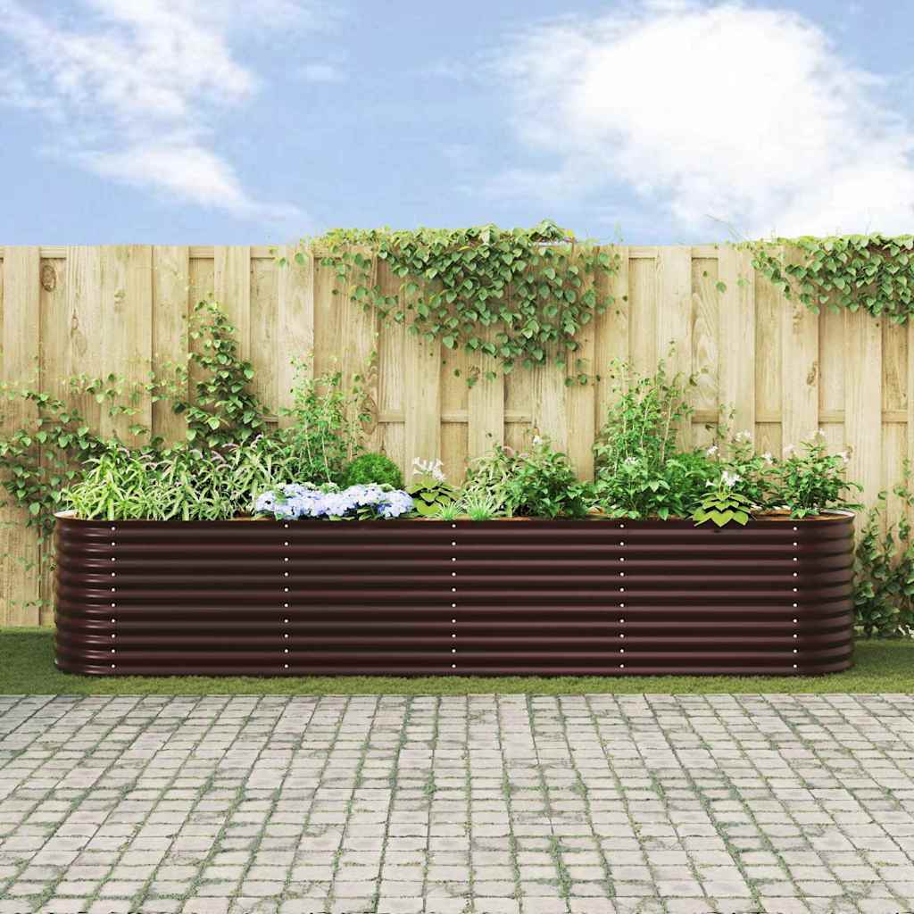 Hochbeet Grün 400 x 80 x 81 cm Stahl