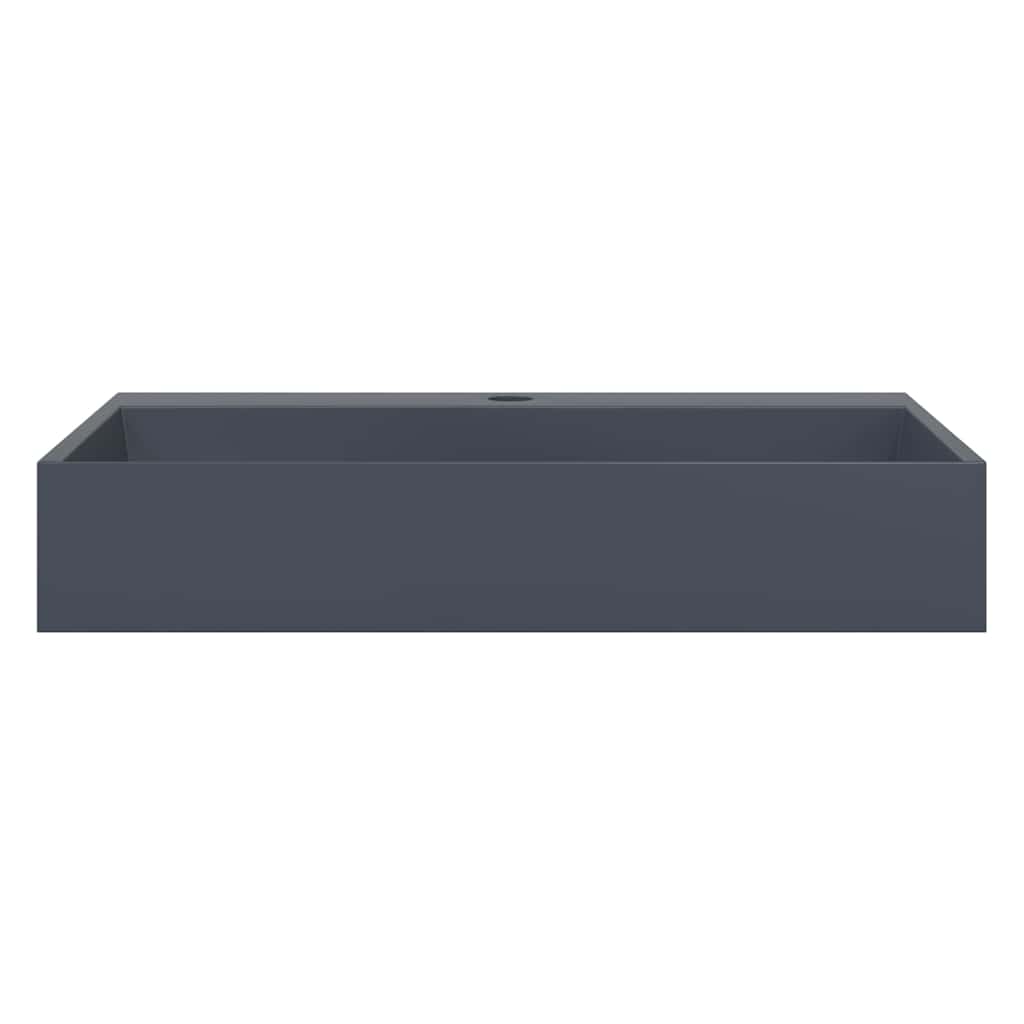 Waschbecken 60x38x11 cm Mineralguss/Marmorguss Mattschwarz