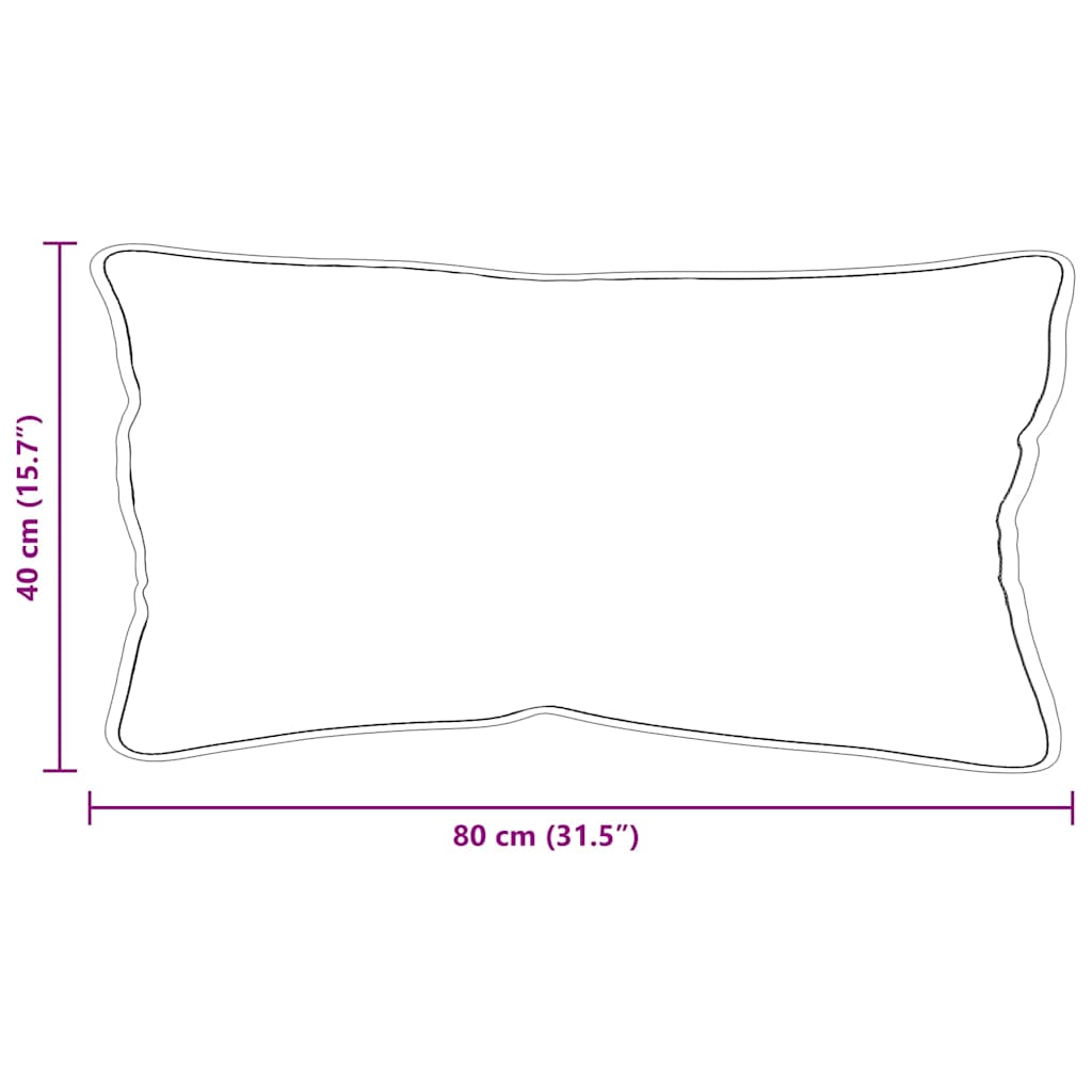 Kopfkissen mit Kissen Weiß 60 x 40 x 20 cm Polyester