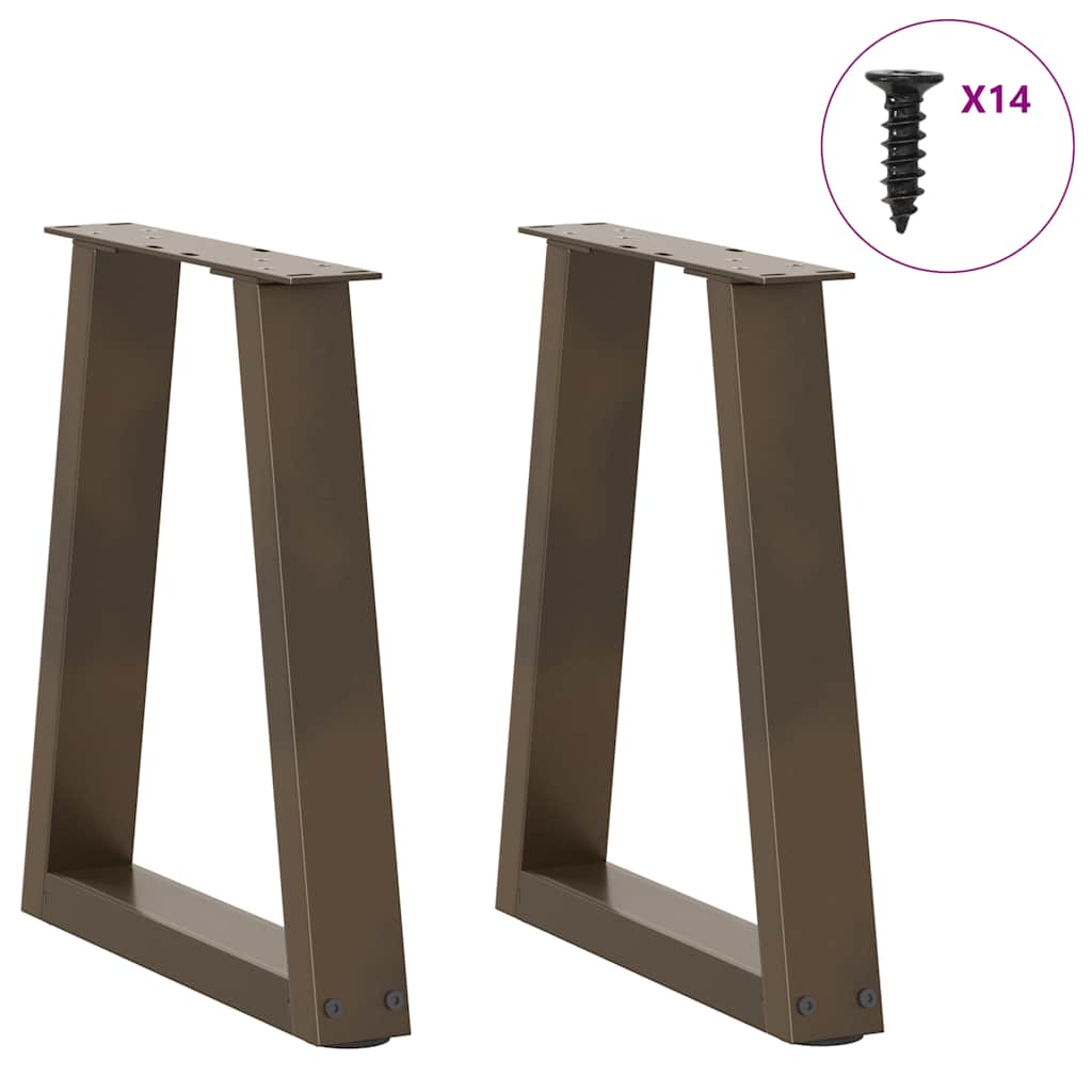 Couchtischbeine V-Form 2 Stück Schwarz 30x(30-31,3) cm Stahl