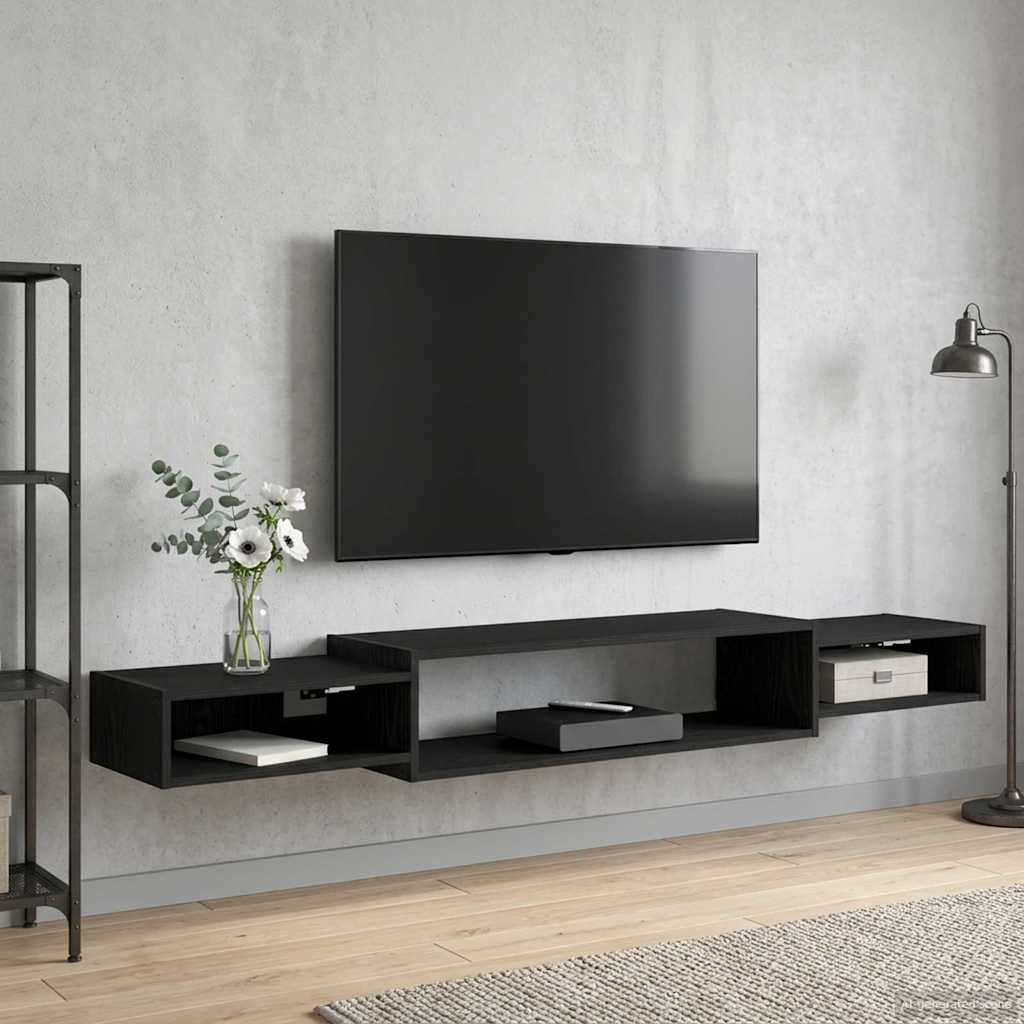 Wandmontierter TV-Schrank Wandhalterung Weiß 140 x 28 x 21 cm