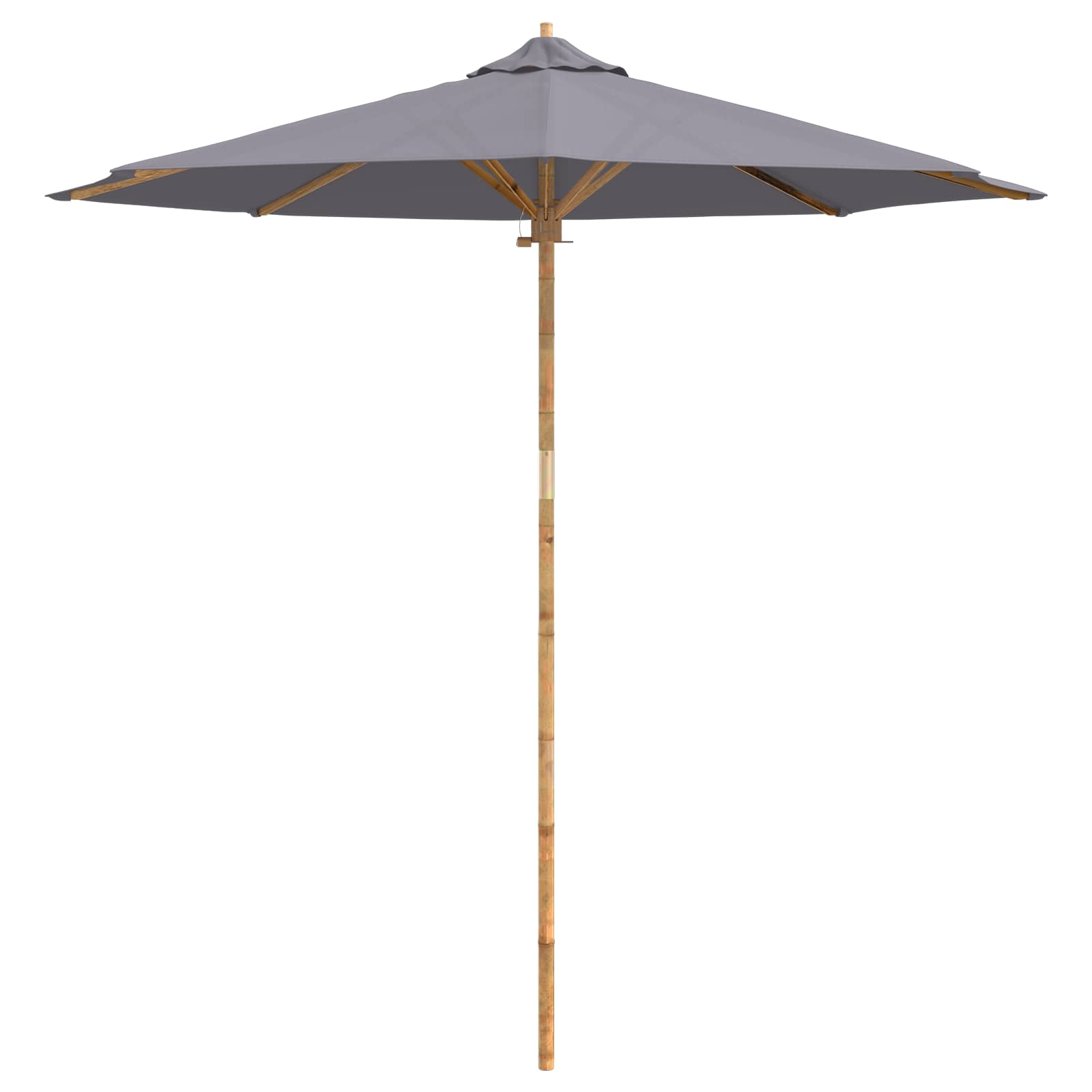 Garten-Sonnenschirm Cremeweiß Ø 150 x 210 cm Bambus