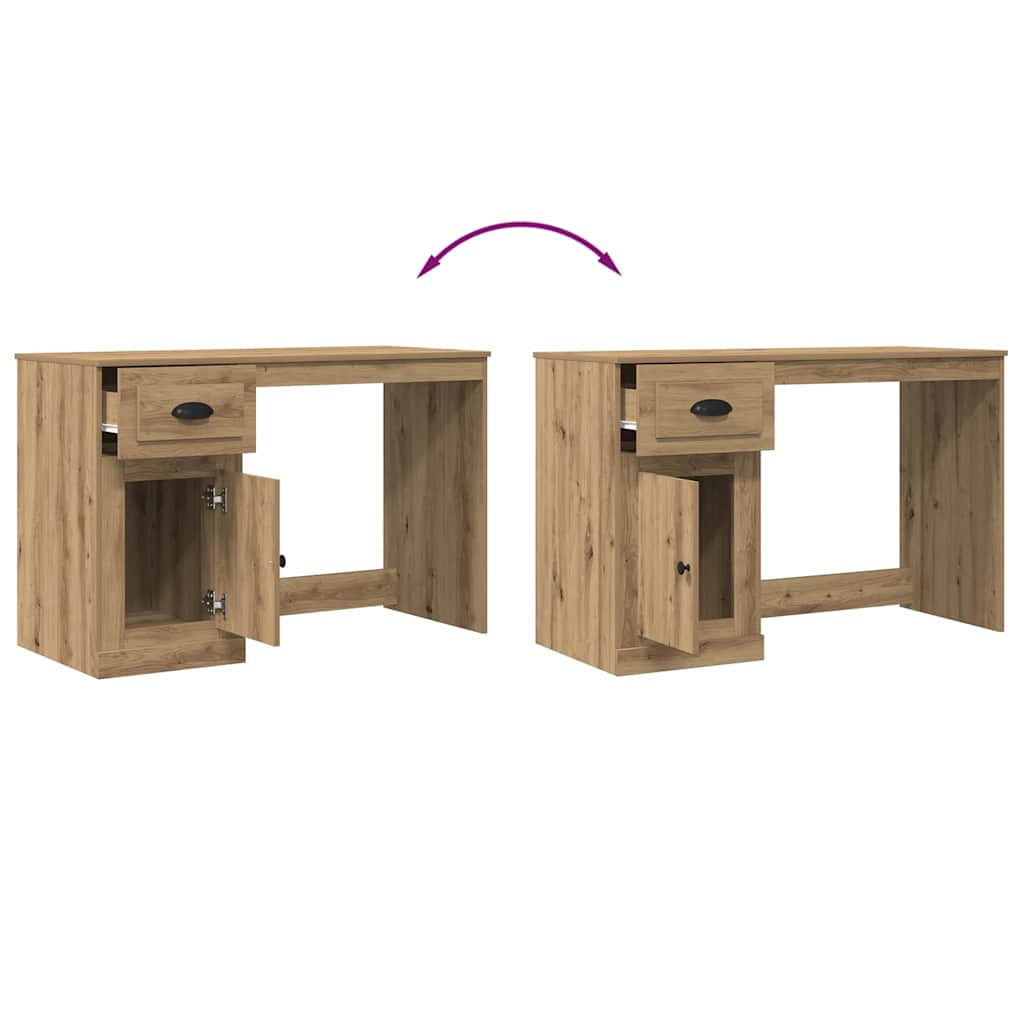 Schreibtisch mit Schublade Weiß 115x50x75 cm Holzwerkstoff