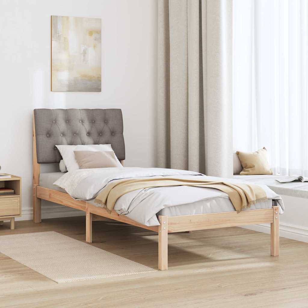 Bettgestell mit gepolstertem Kopfteil Braun 200 x 200 cm