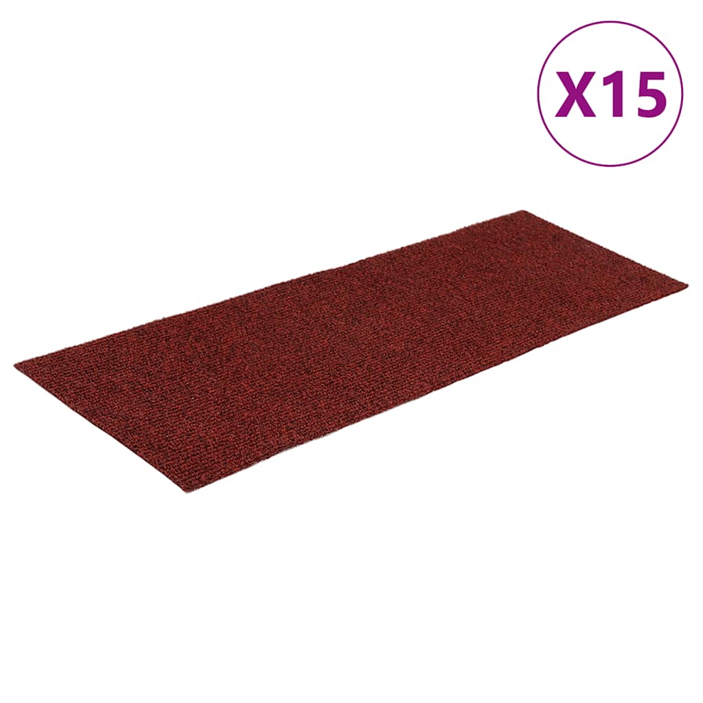 Stufenmatten Selbstklebend 15 Stk. 60x25 cm Hellbraun Rechteckig