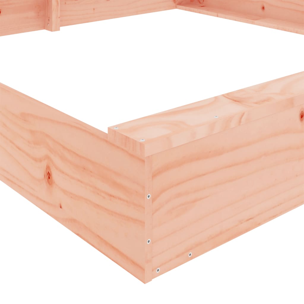 Sandkasten mit Sitzen Honigbraun Quadratisch Massivholz Kiefer