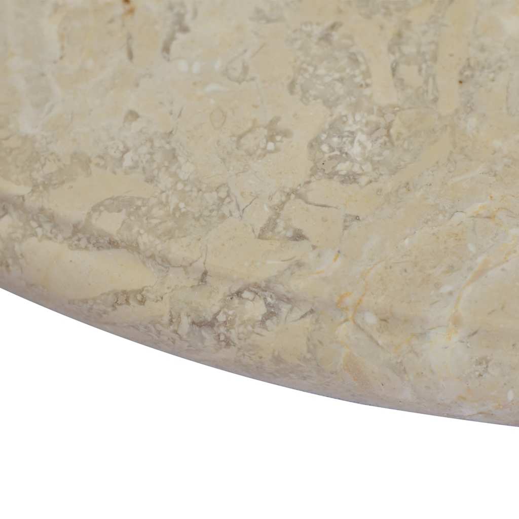 Tischplatte Creme Ø40x2,5 cm Marmor