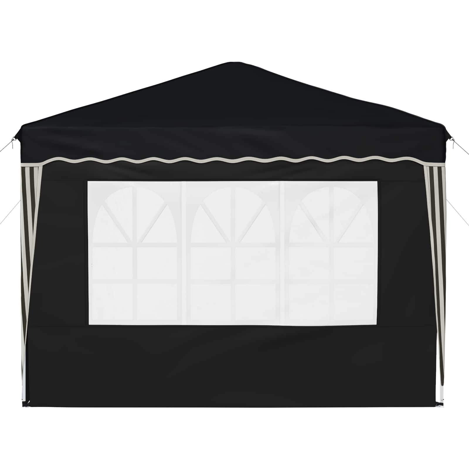 Pop-up Partyzelt 288 x 288 x 245 cm Creme Oxford-Stoff