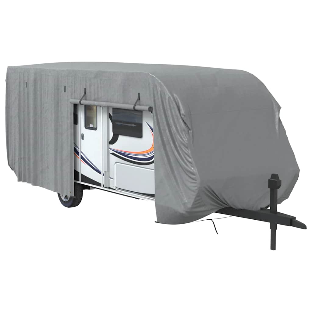 Schutzhülle für Wohnwagen Grau 460x250x220 cm Vliesstoff