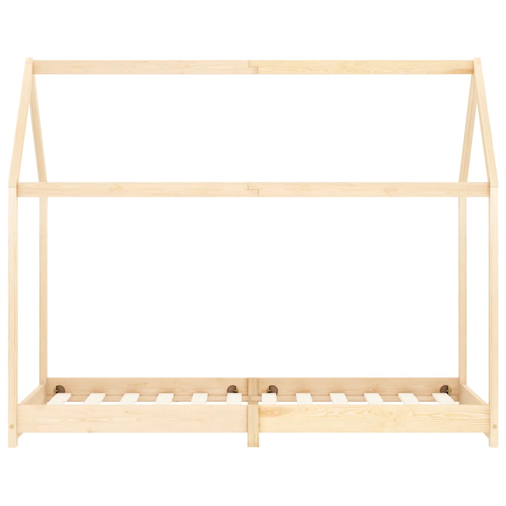Kinder-Bettgestell Massivholz Kiefer 70 x 140 cm