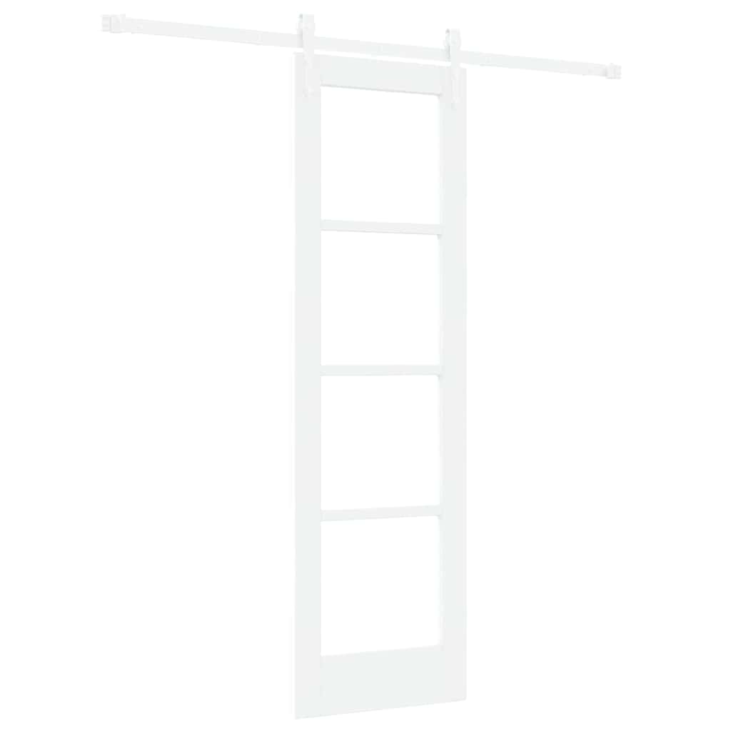 Schiebetür Natur 61 x 198,5 cm Massivholz Kiefer und Glas