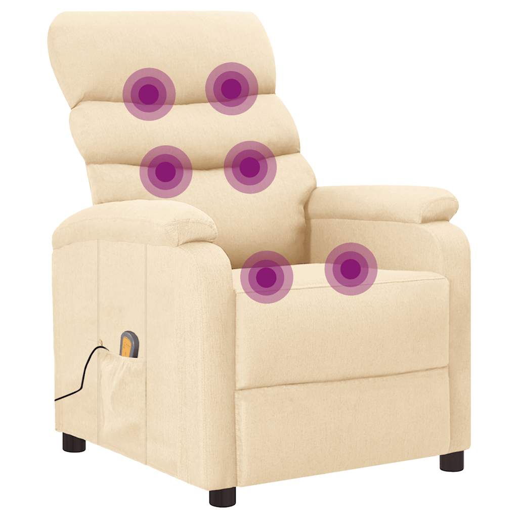 Massagesessel Dunkelgrau Stoff