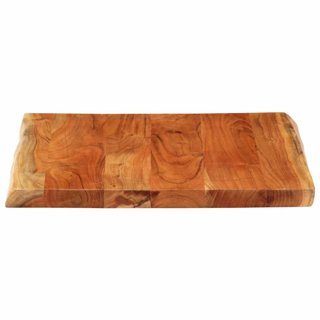 Tischplatte 40x40x2,5 cm Rechteckig Massivholz Akazie Baumkante