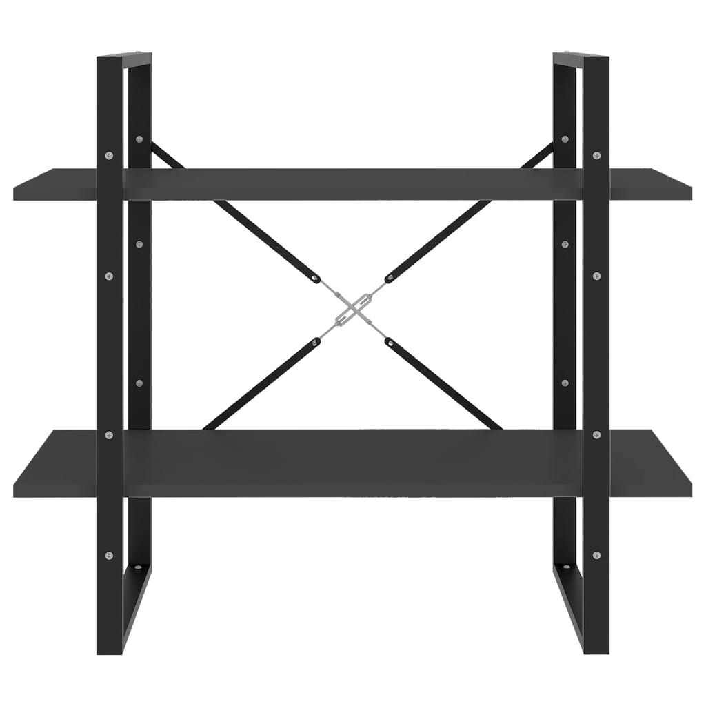 Bücherregal 2 Fächer Weiß 80x30x70 cm Holzwerkstoff