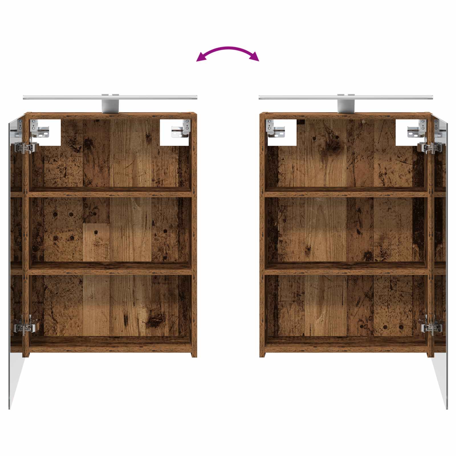 Badezimmerschrank-Set 3 pcs 80 x 10,5 x 50 cm Holzwerkstoff