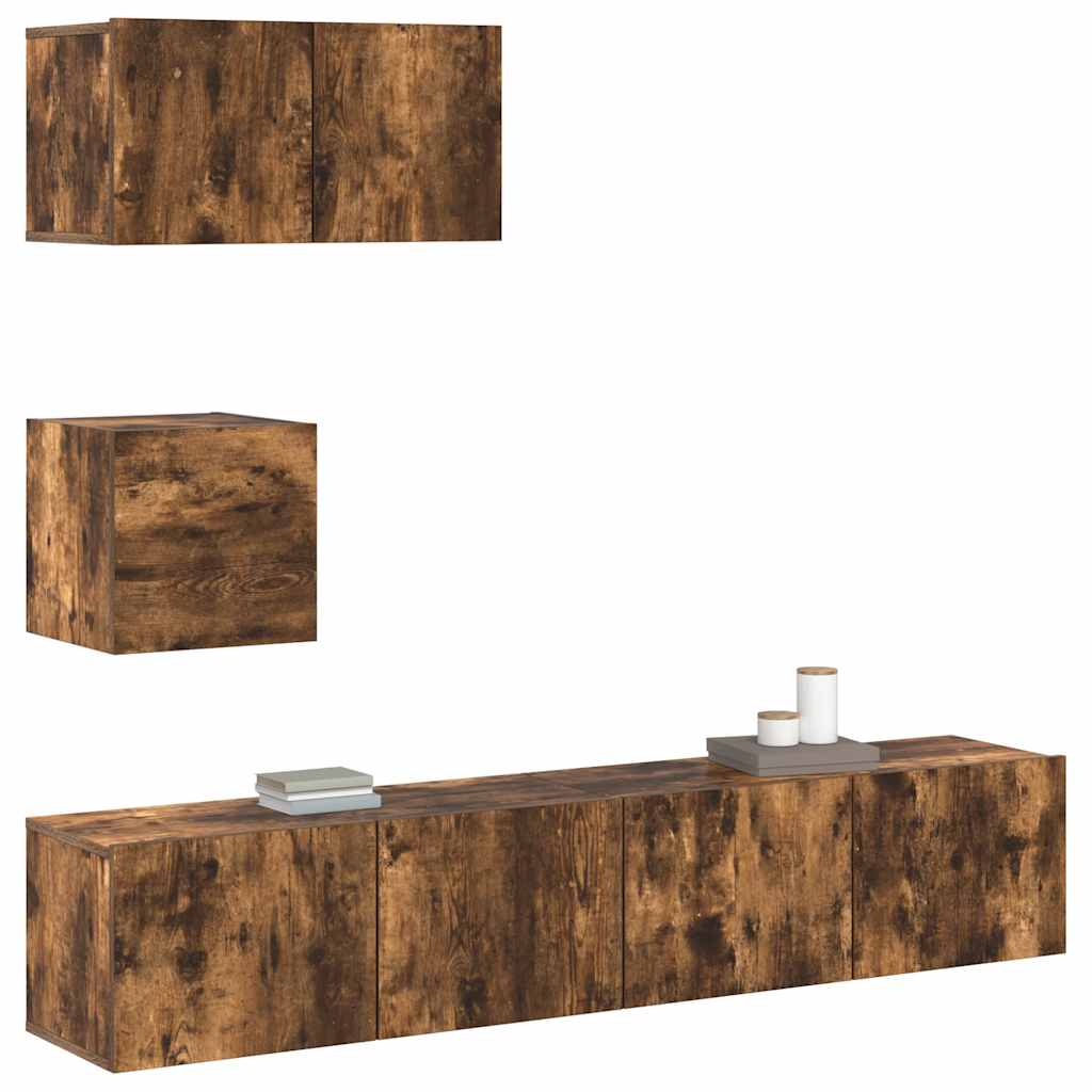 4-tlg. TV-Schrank-Set Sonoma-Eiche Holzwerkstoff