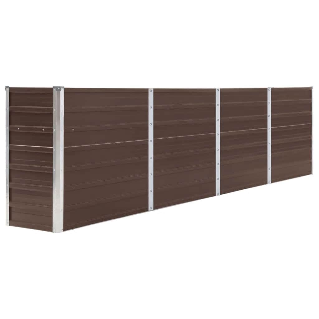 Hochbeet Braun 160 x 80 x 77 cm Verzinkter Stahl