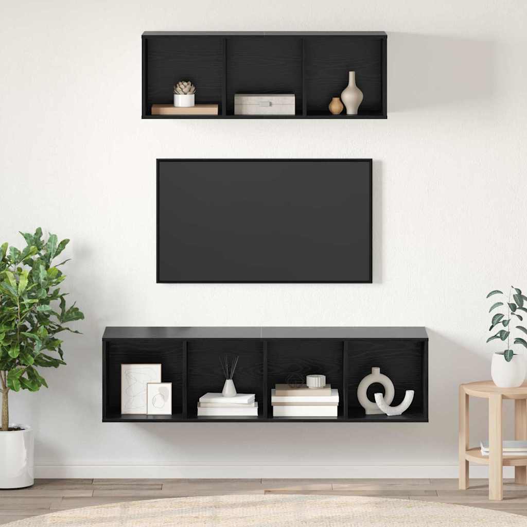 2-tlg. TV-Schrank-Set Weiß Holzwerkstoff