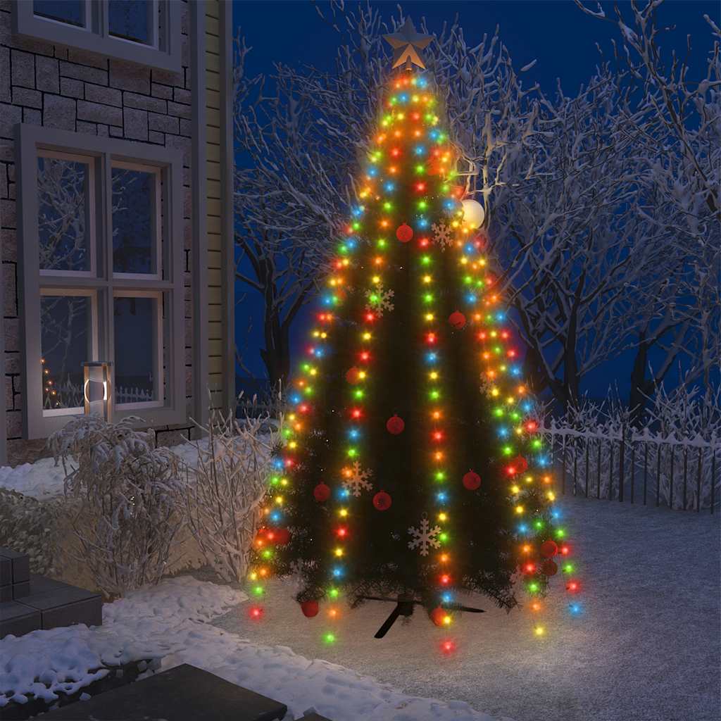 Weihnachtsbaum-Lichternetz mit 180 LEDs Kaltweiß 180 cm