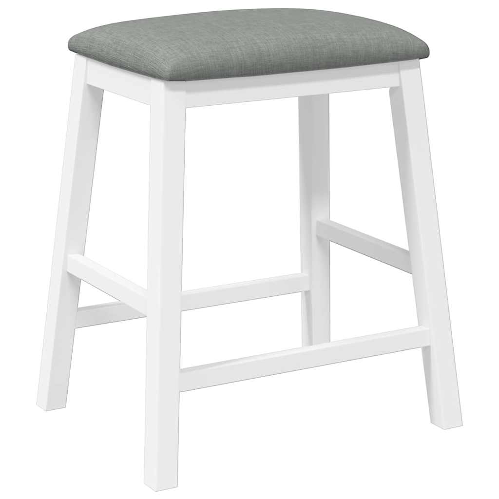 Barstühle mit Kissen 2 Stk. Braun Massivholz Gummibaum