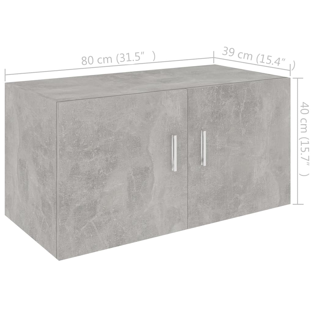 Wandschrank Weiß 80 x 39 x 40 cm Holzwerkstoff