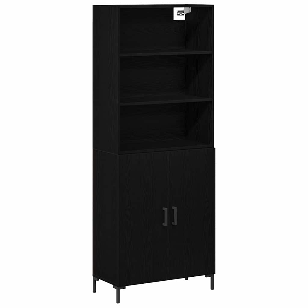 Highboard Hochglanz-Weiß 69,5x34x180 cm Holzwerkstoff