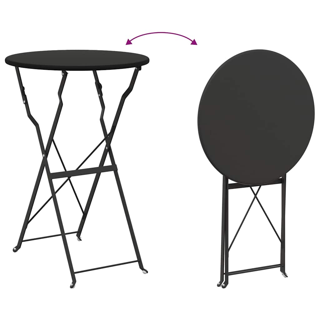 Bistrotisch Weiß Ø 50 x 71 cm Pulverbeschichteter Stahl